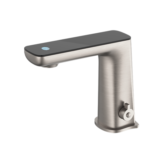 Claudia Sensor Mixer with Black Top Display Brushed Nickel