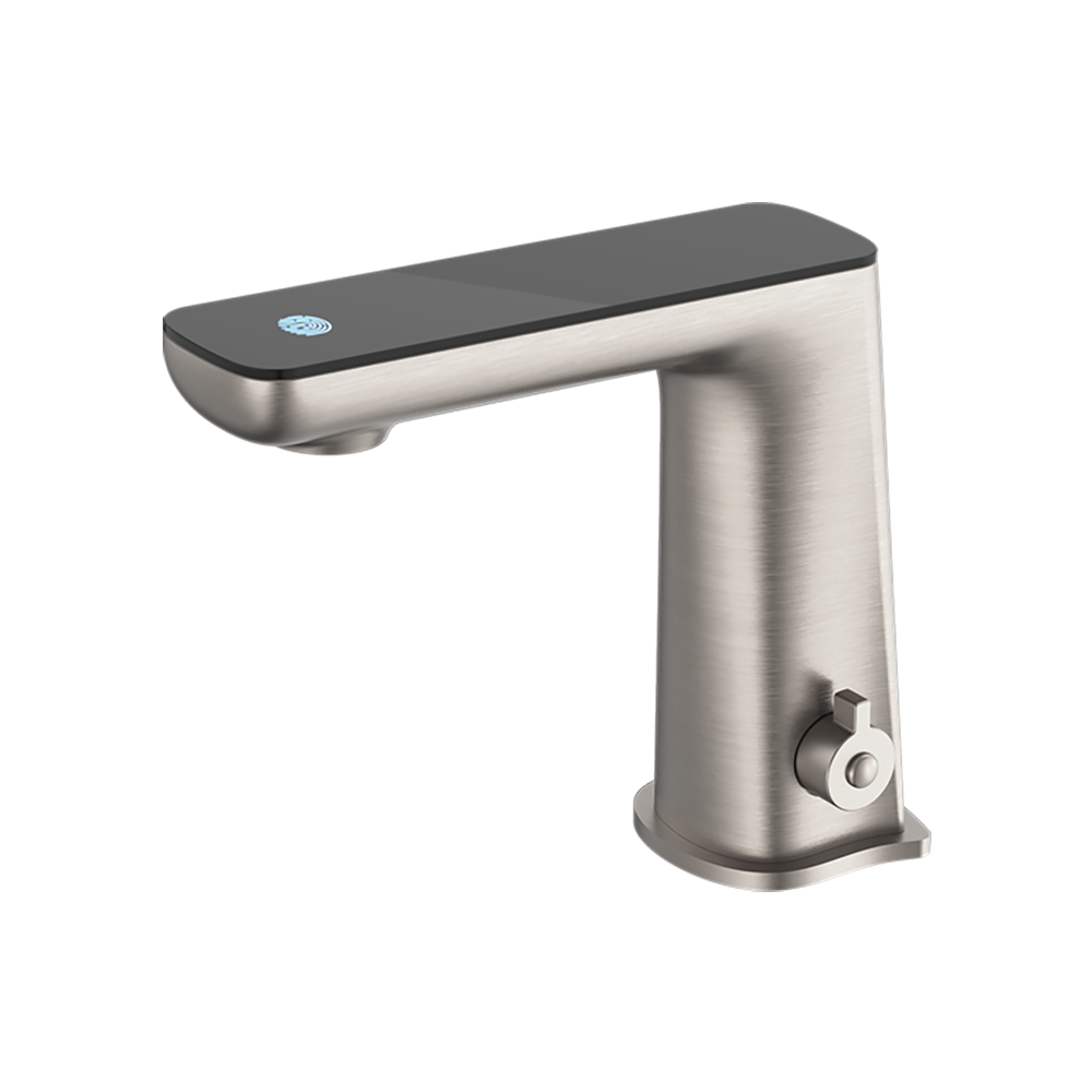 Claudia Sensor Mixer with Black Top Display Brushed Nickel