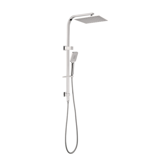 Celia Twin Shower Set Square Head Brushed Nickel