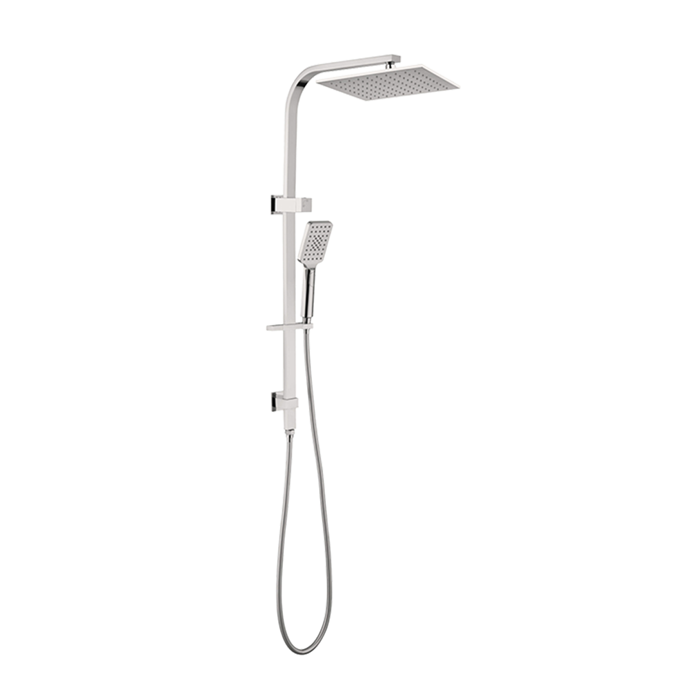 Celia Twin Shower Set Square Head Brushed Nickel