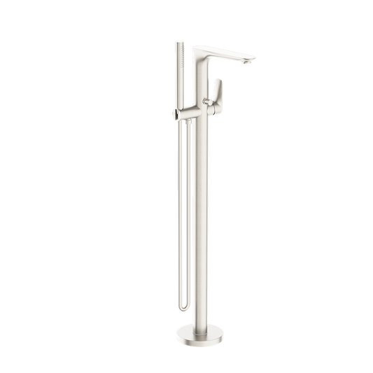 Bianca Freestanding Bath Mixer with Hand Shower Brushed Nickel