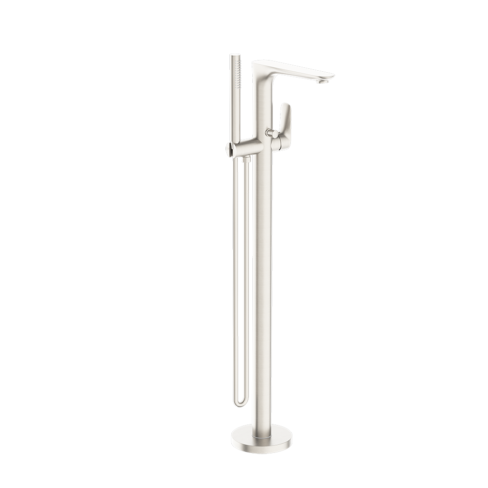 Bianca Freestanding Bath Mixer with Hand Shower Brushed Nickel