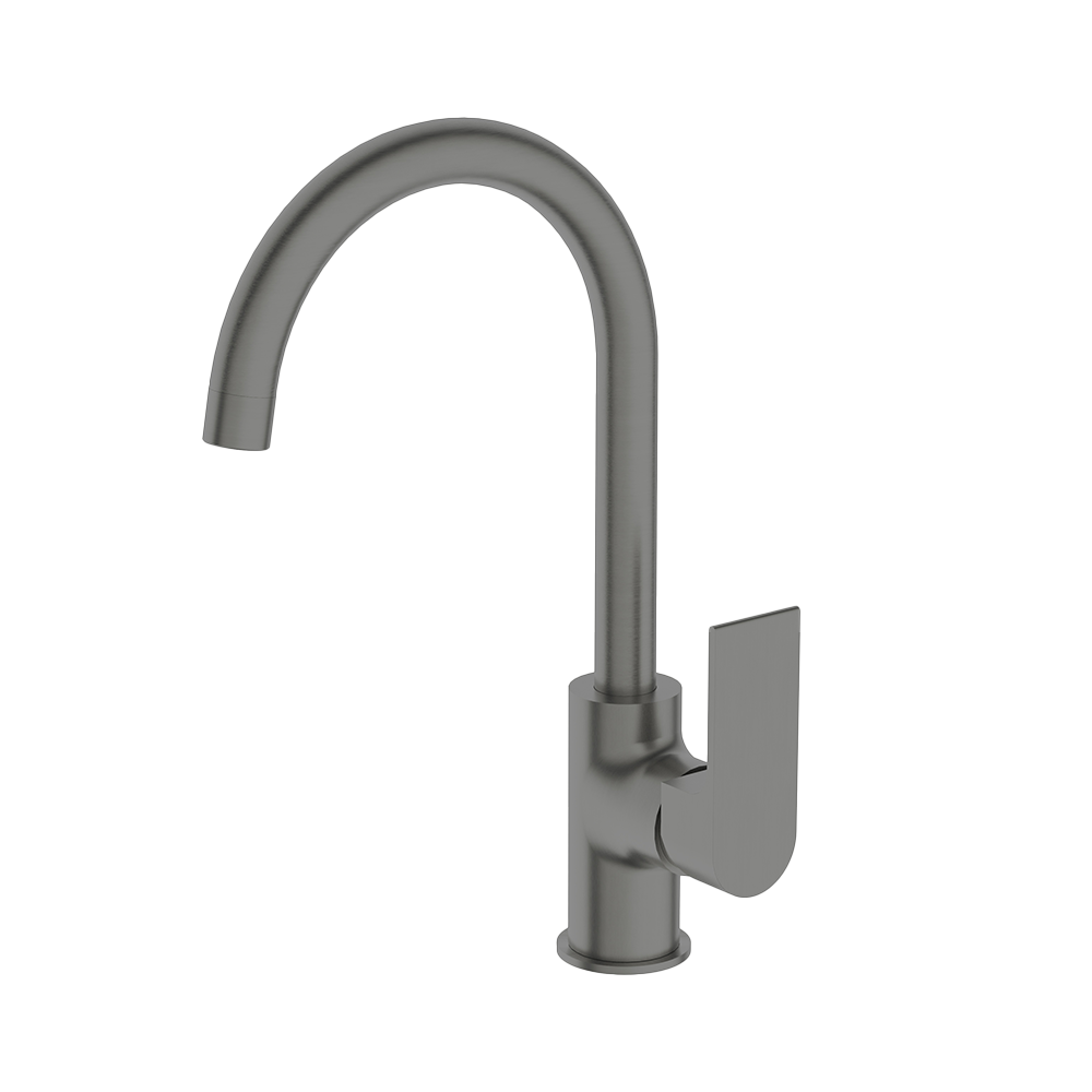 Bianca Kitchen Mixer Gooseneck Spout Gunmetal