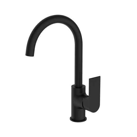 Bianca Kitchen Mixer Gooseneck Spout Matte Black