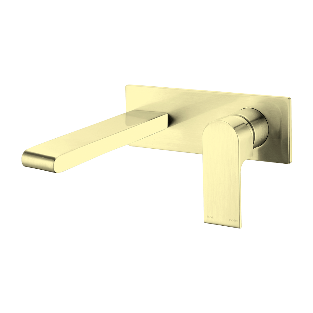 Bianca Wall Basin/Bath Mixer 187mm Brushed Gold