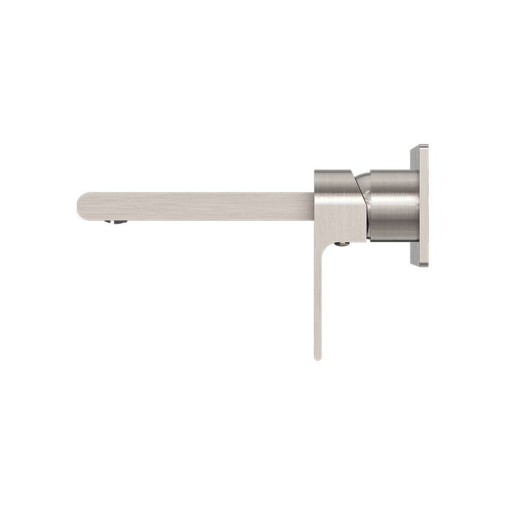 Bianca Wall Basin/Bath Mixer 187mm Brushed Nickel