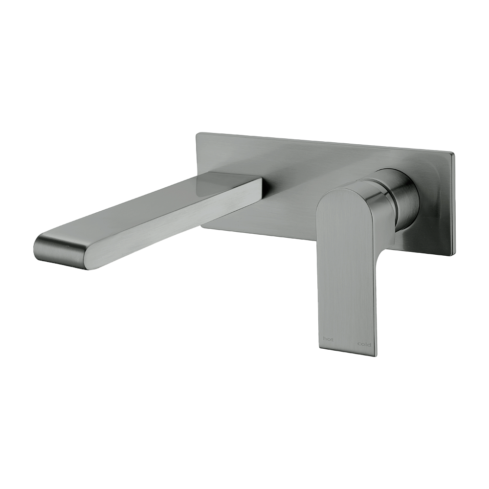 Bianca Wall Basin/Bath Mixer 230mm Brushed Gunmetal