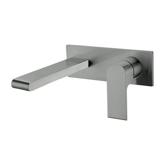 Bianca Wall Basin/Bath Mixer 230mm Brushed Gunmetal