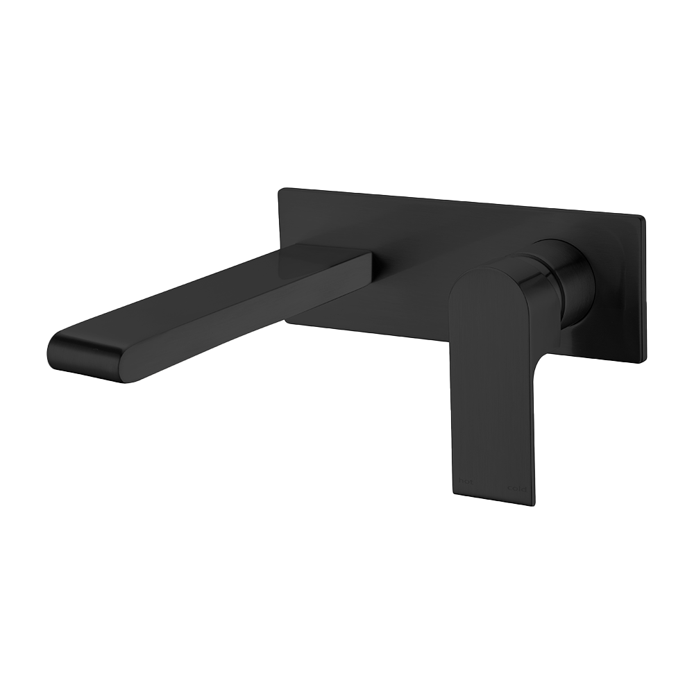 Bianca Wall Basin/Bath Mixer 230mm Matte Black