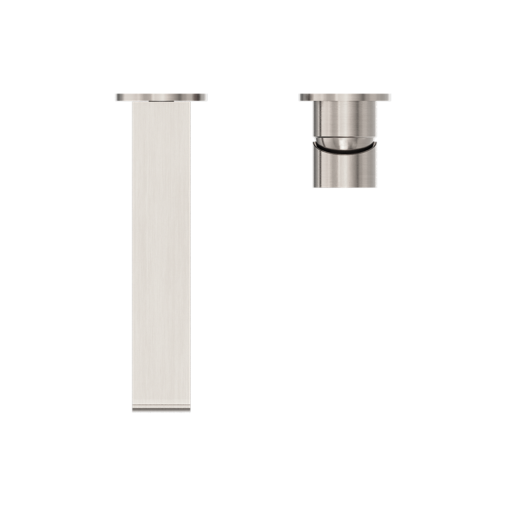 Bianca Wall Basin/Bath Mixer Separate Back Plate 187mm Brushed Nickel