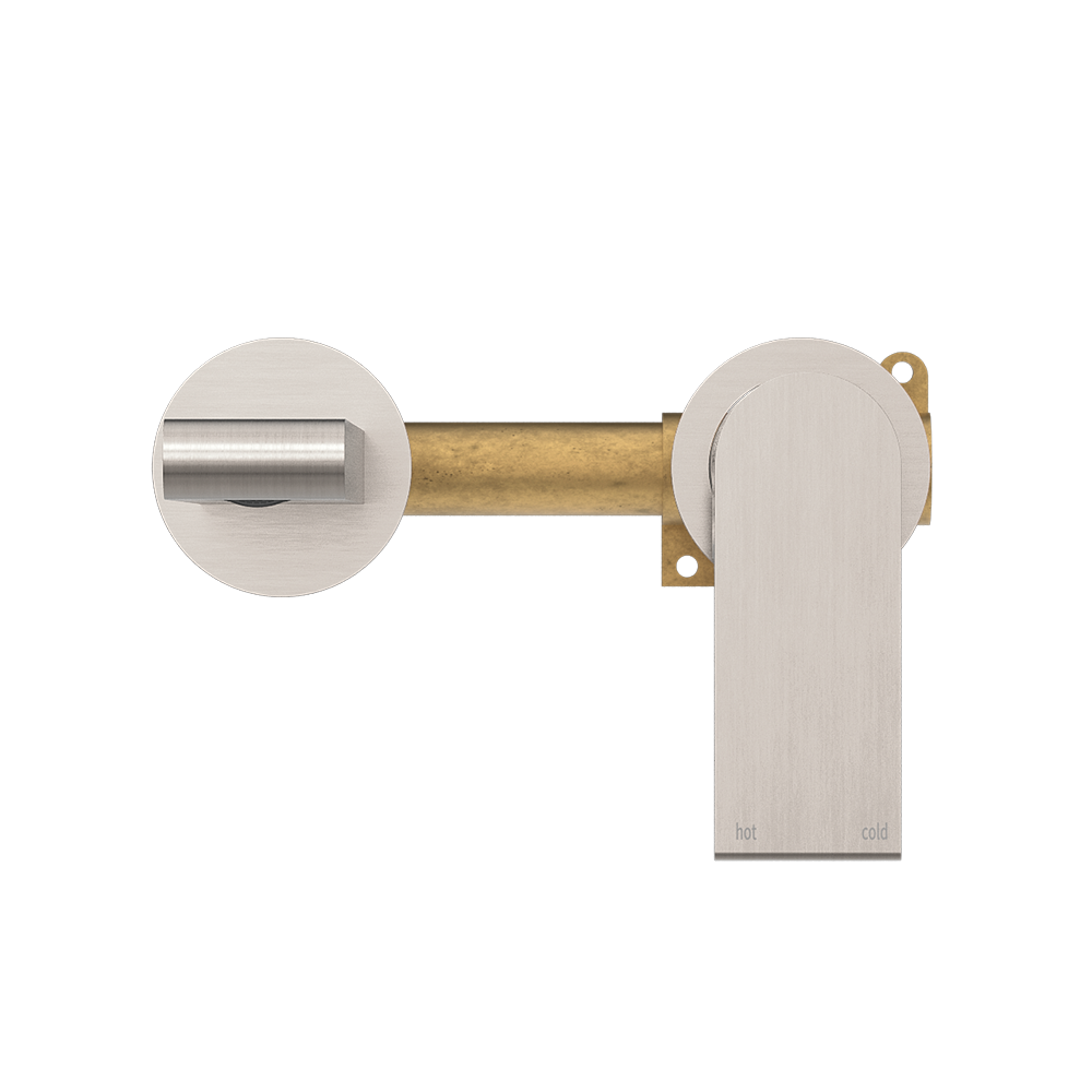 Bianca Wall Basin/Bath Mixer Separate Back Plate 230mm Brushed Nickel