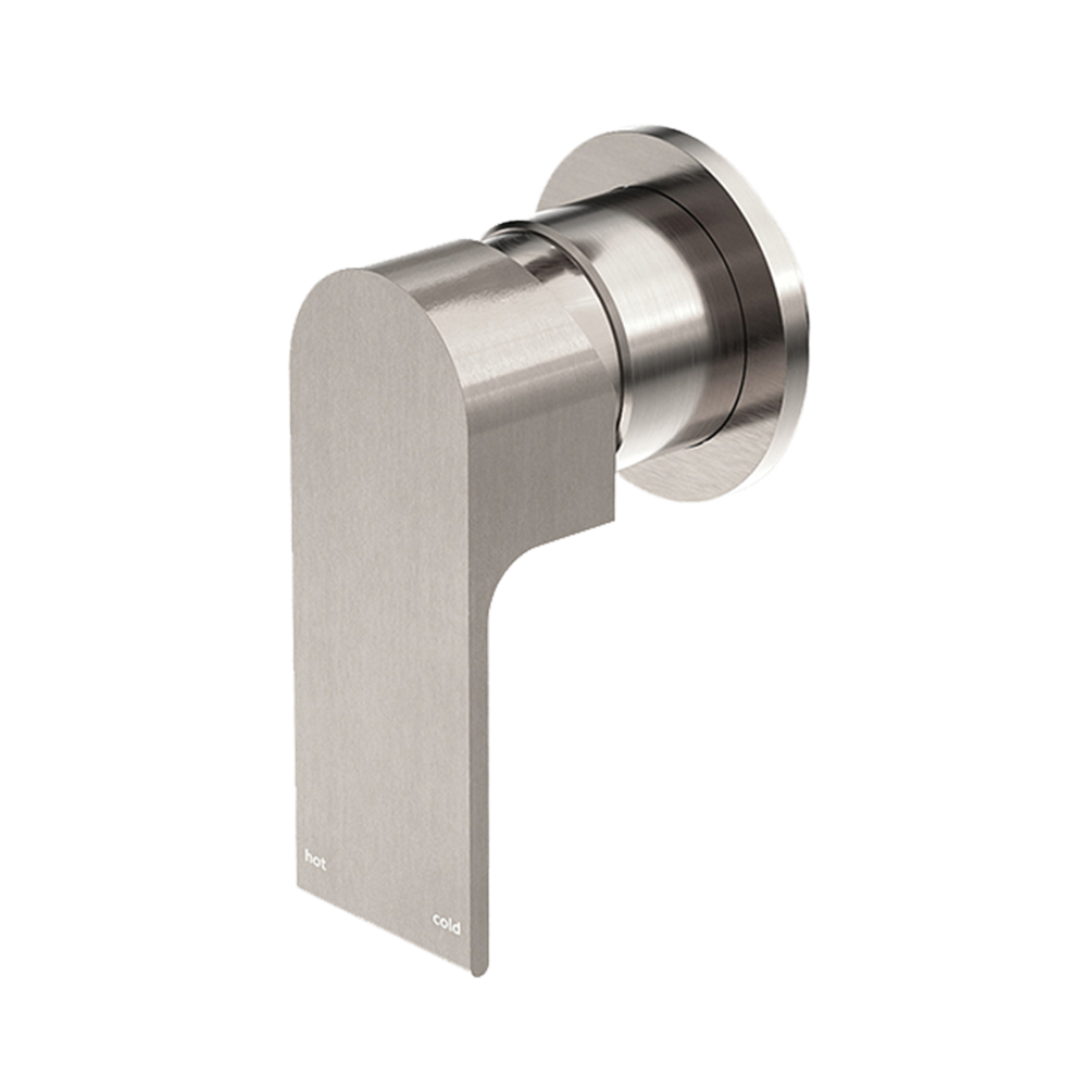 Bianca Shower Mixer with 80mm Round Plate Brushed Nickel