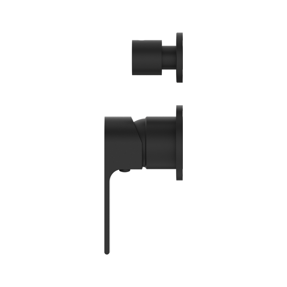 Bianca Shower Mixer with Divertor Separate Back Plate Matte Black