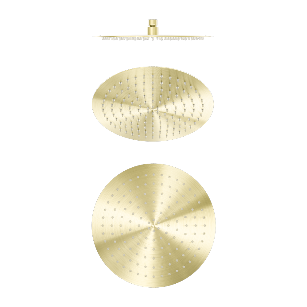 Zen 300mm Round Shower Head Brushed Gold