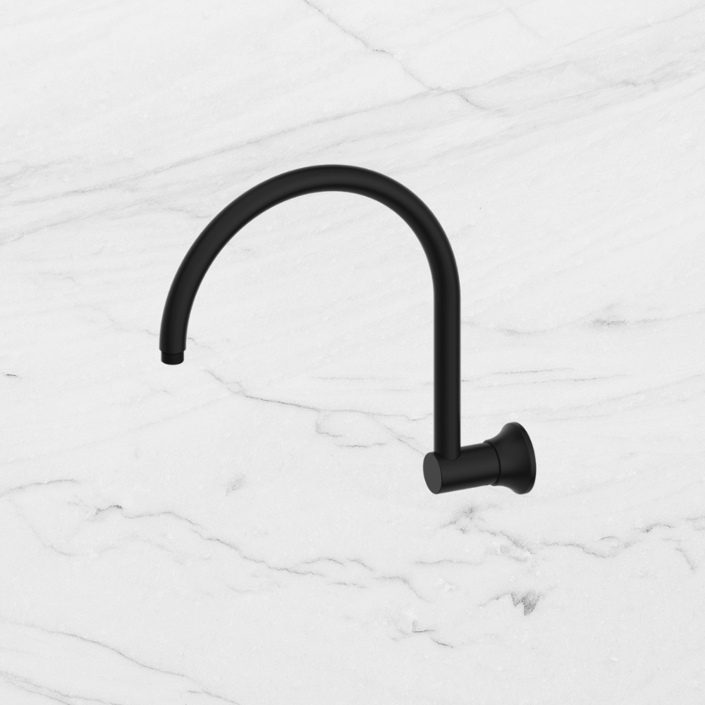 York Shower Arm Matte Black