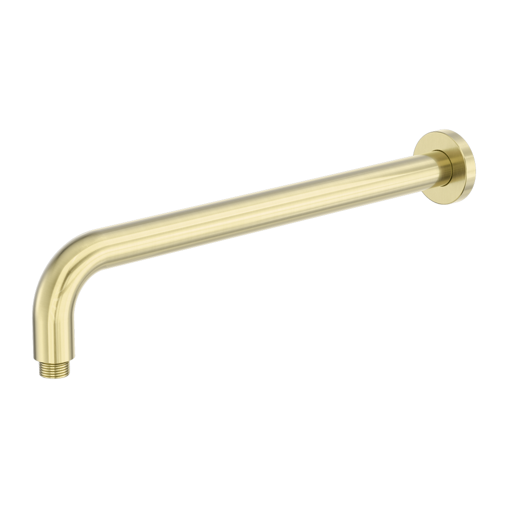 Zen Round Shower Arm 400mm Length Brushed Gold