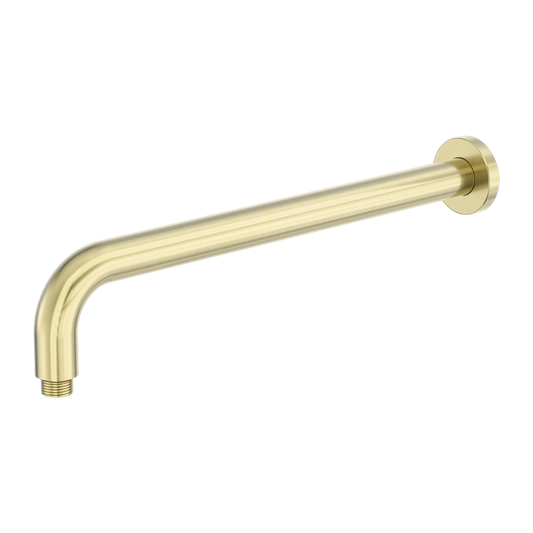 Zen Round Shower Arm 400mm Length Brushed Gold