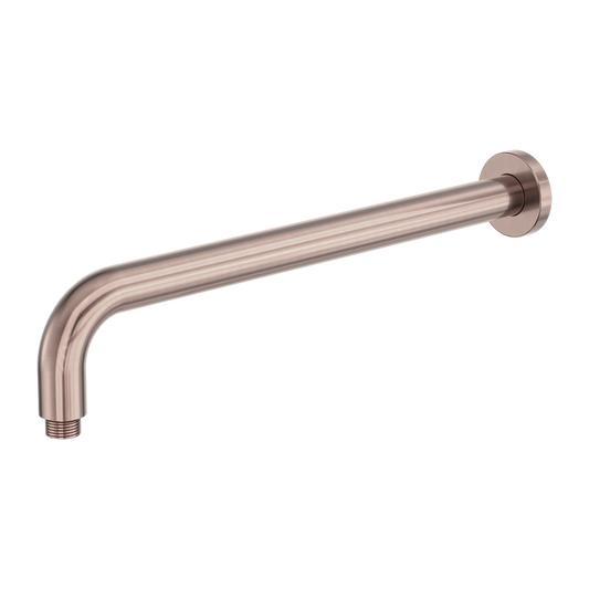 Zen Round Shower Arm 400mm Length Brushed Bronze