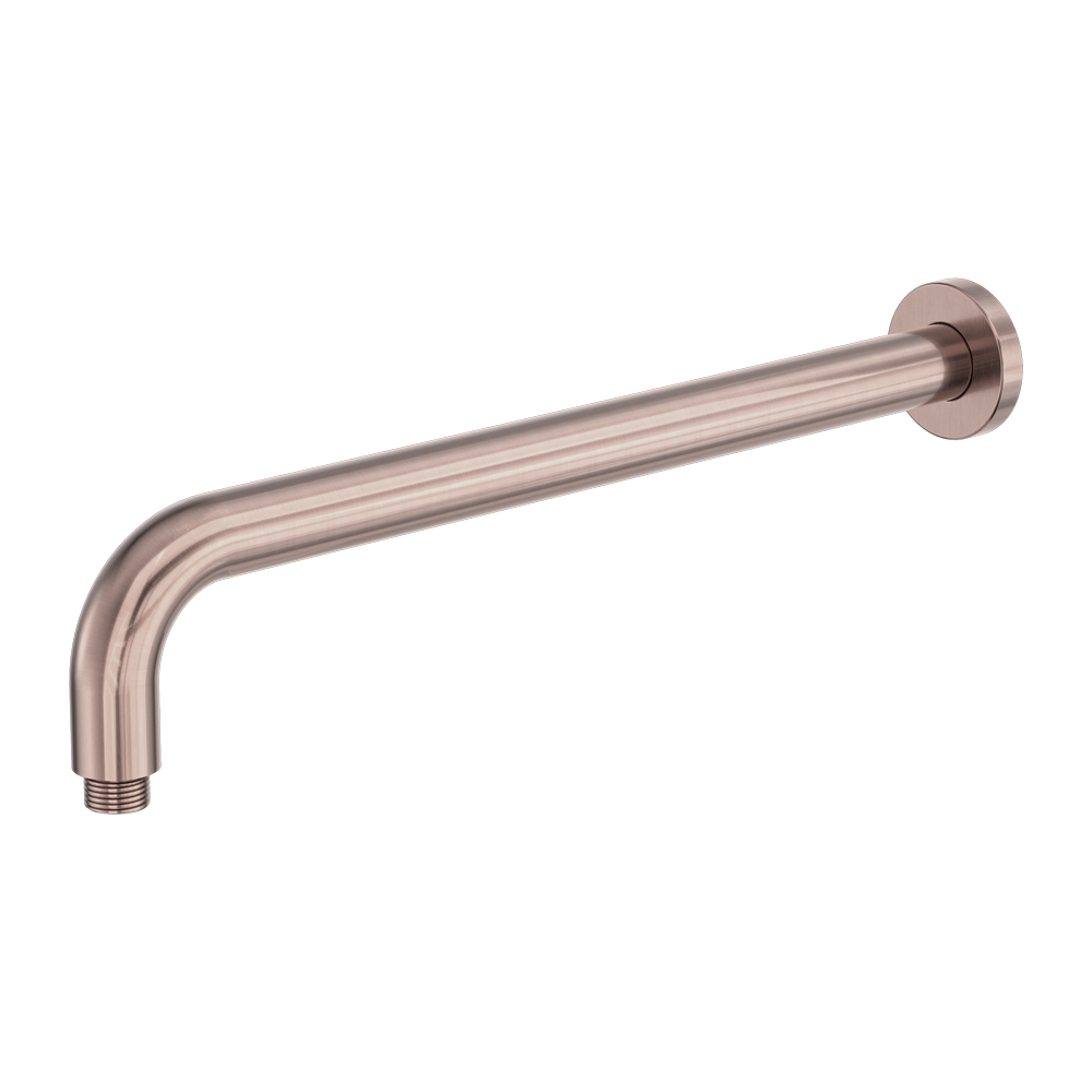 Zen Round Shower Arm 400mm Length Brushed Bronze