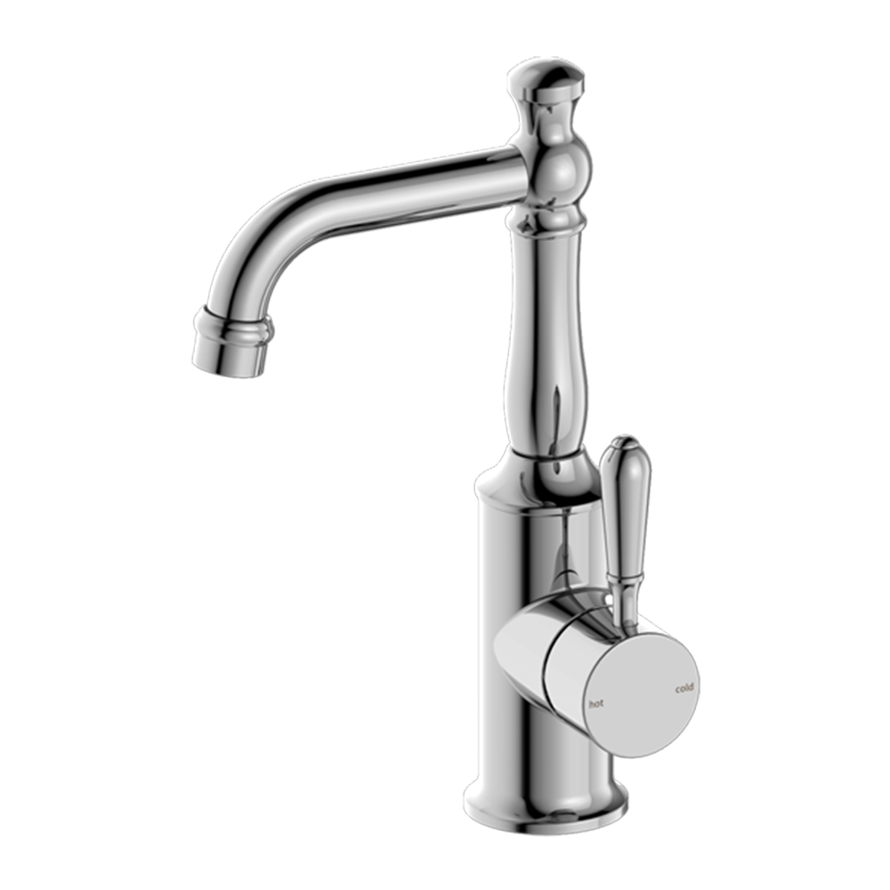 York Basin Mixer with Metal Lever Chrome