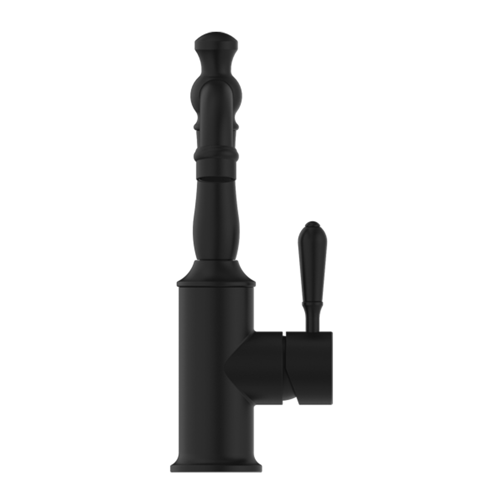 York Basin Mixer with Metal Lever Matte Black