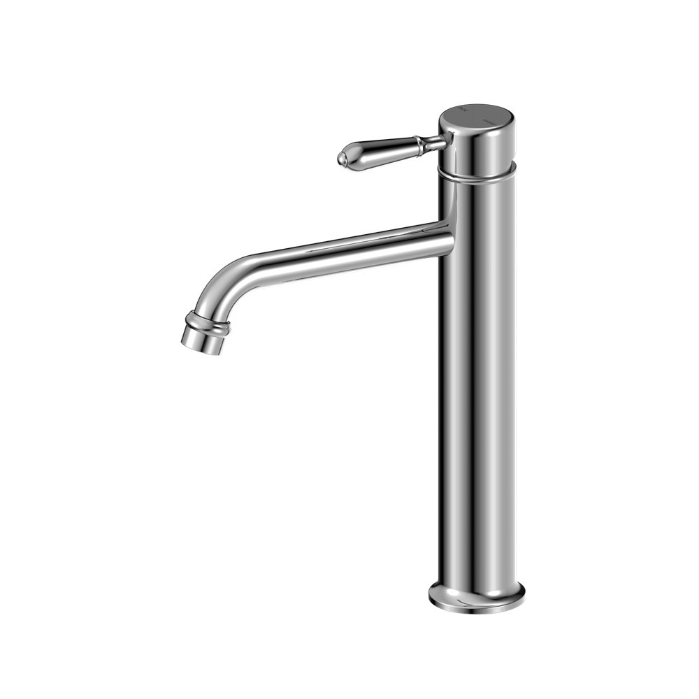 York Straight Tall Basin Mixer With Metal Lever Chrome