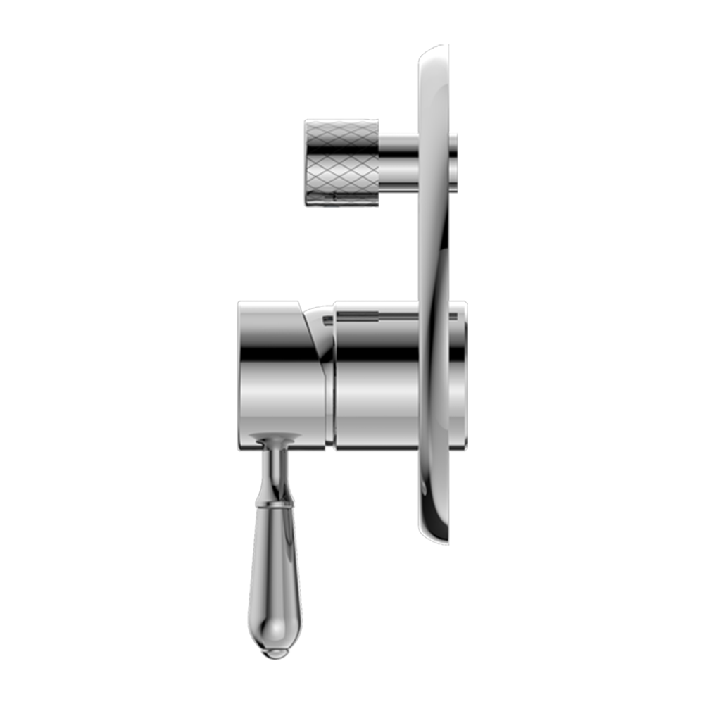 York Shower Mixer with Divertor with Metal Lever Chrome