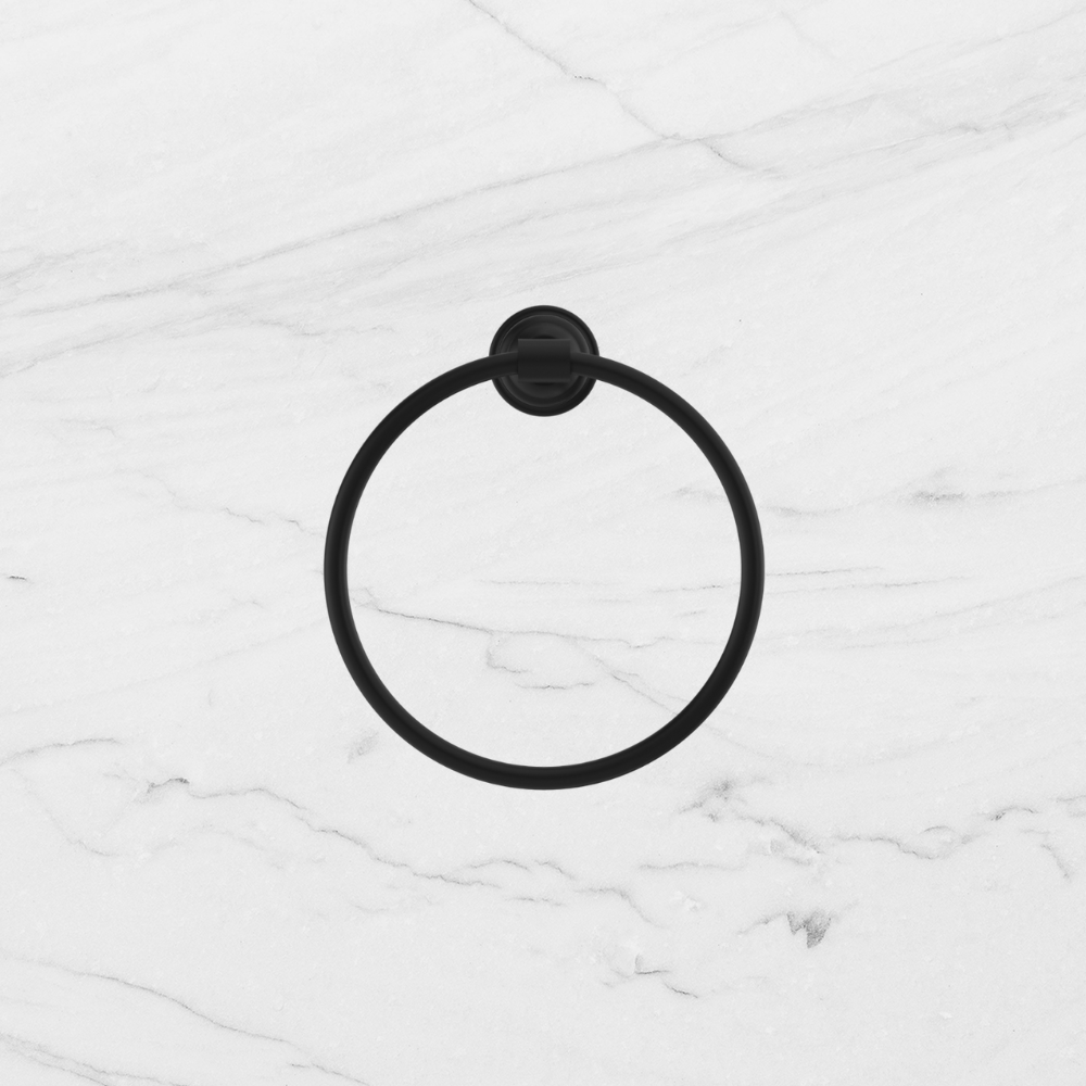 York Towel Ring Matte Black