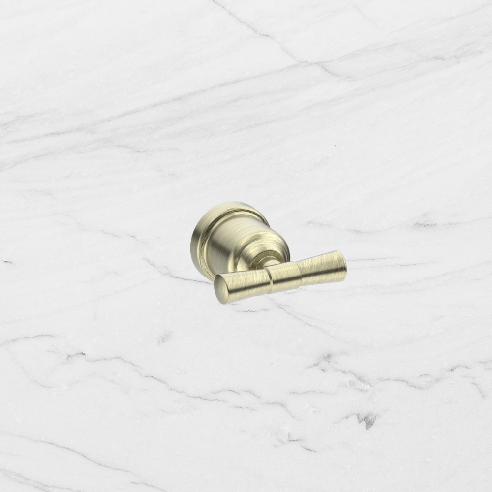 York Robe Hook Aged Brass