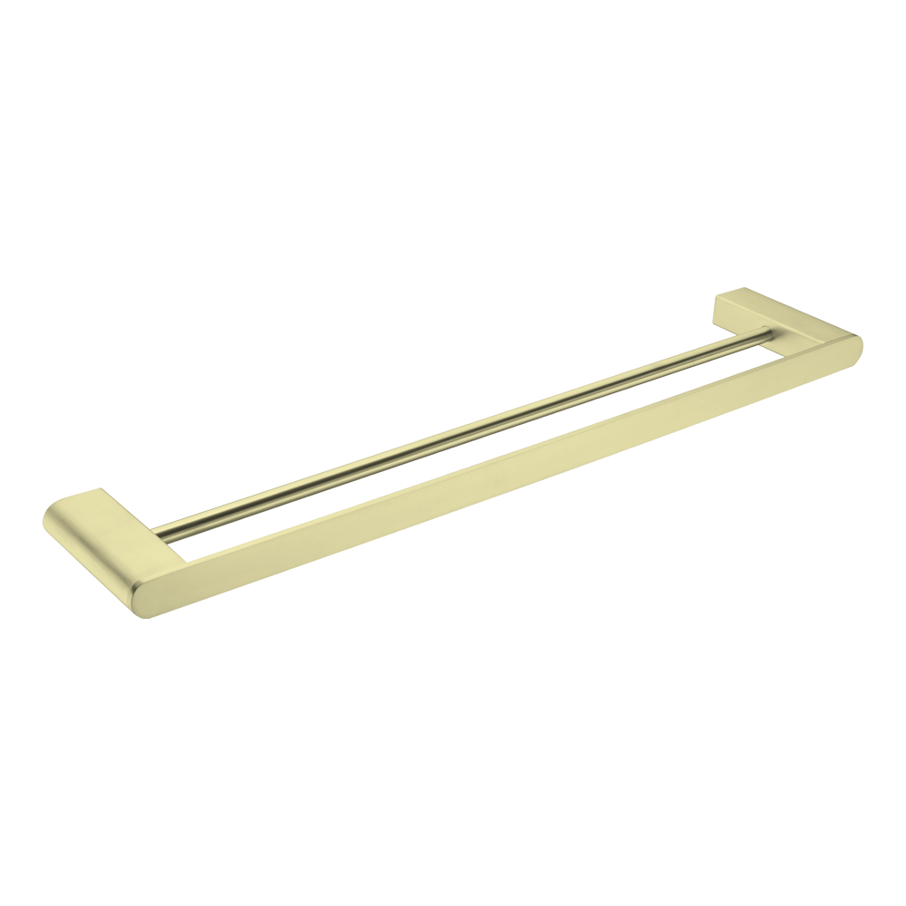 Bianca Double Towel Rail 600mm Brushed Gold