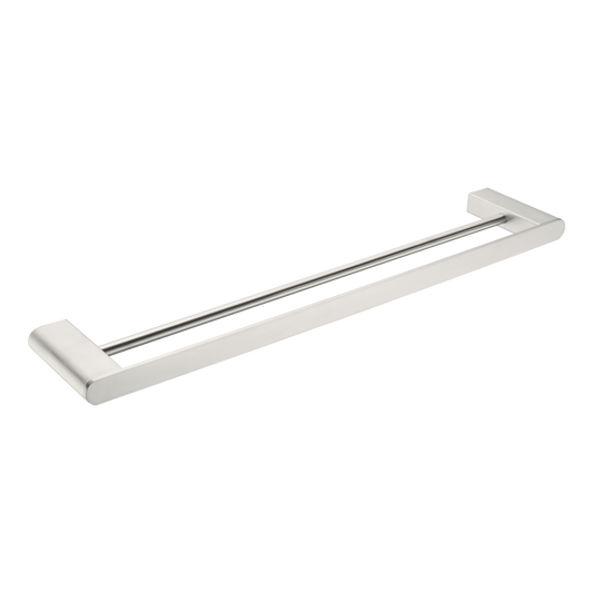 Bianca Double Towel Rail 600mm Brushed Nickel