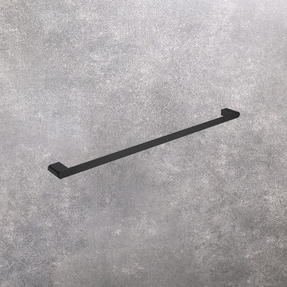 Bianca Single Towel Rail 800mm Matte Black