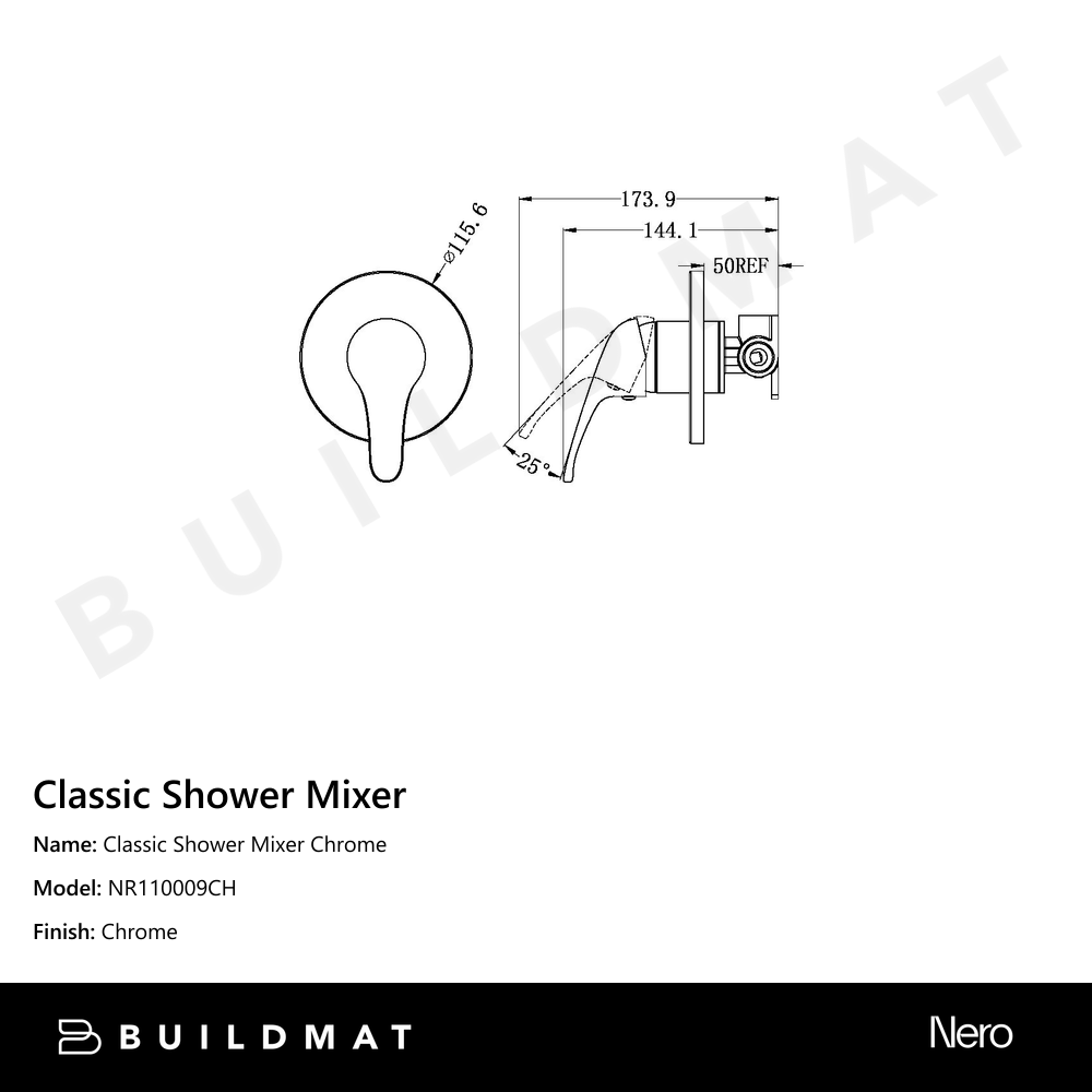 Classic Shower Mixer Chrome