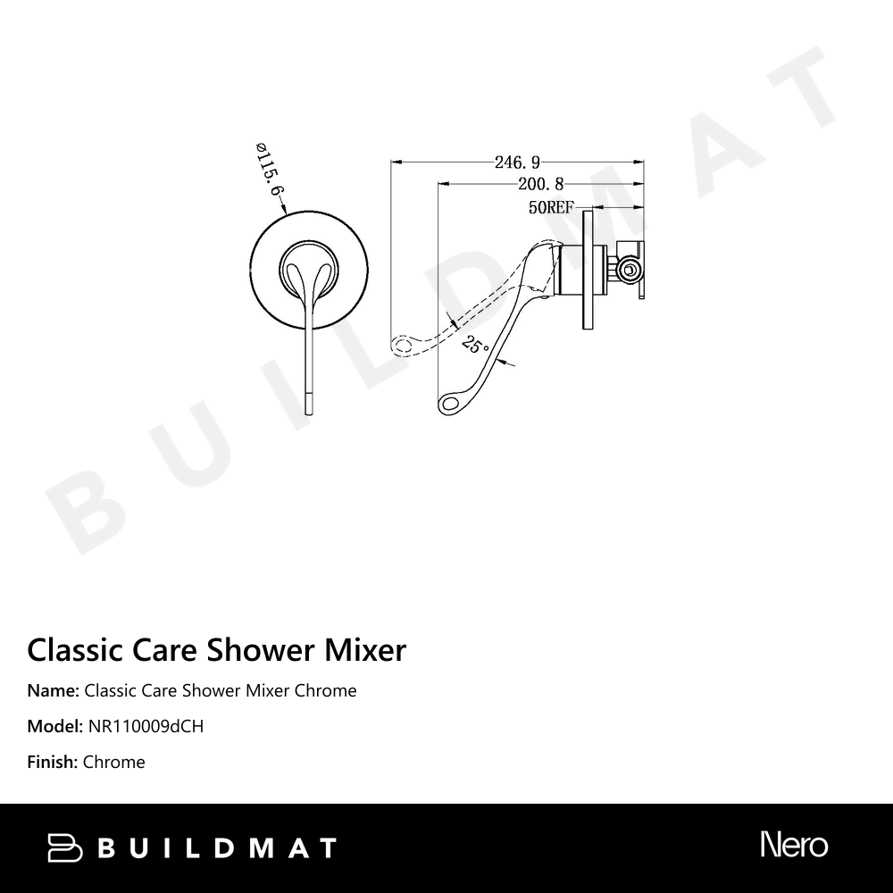 Classic Care Shower Mixer Chrome