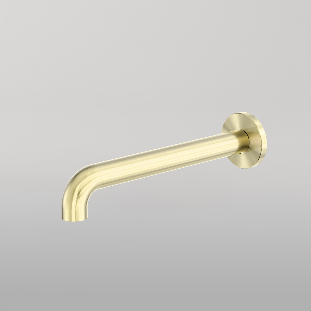 Zen Round Basin/Bath Spout Only 230mm Brushed Gold