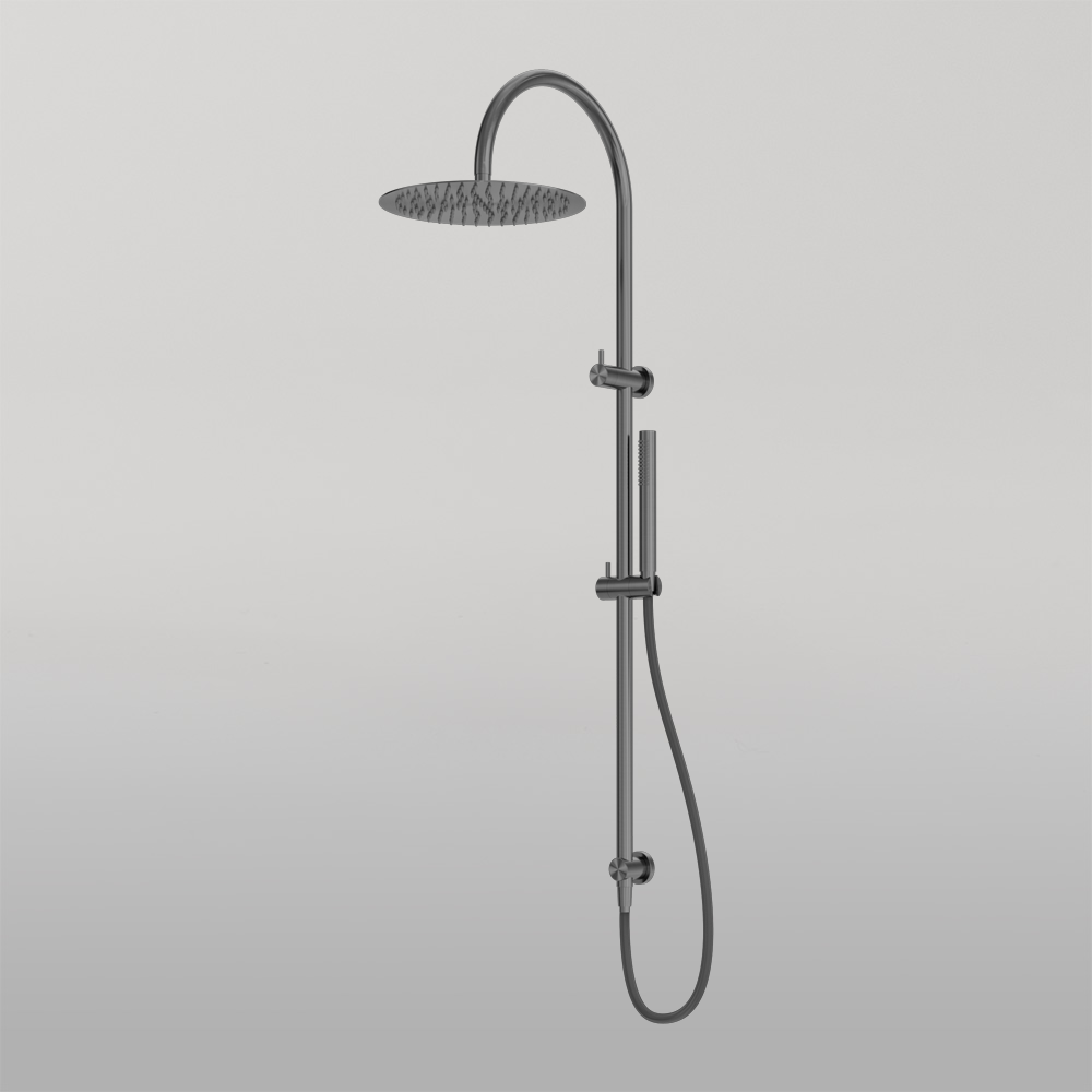 Zen Twin Shower With Outdoor Shower Hose Graphite