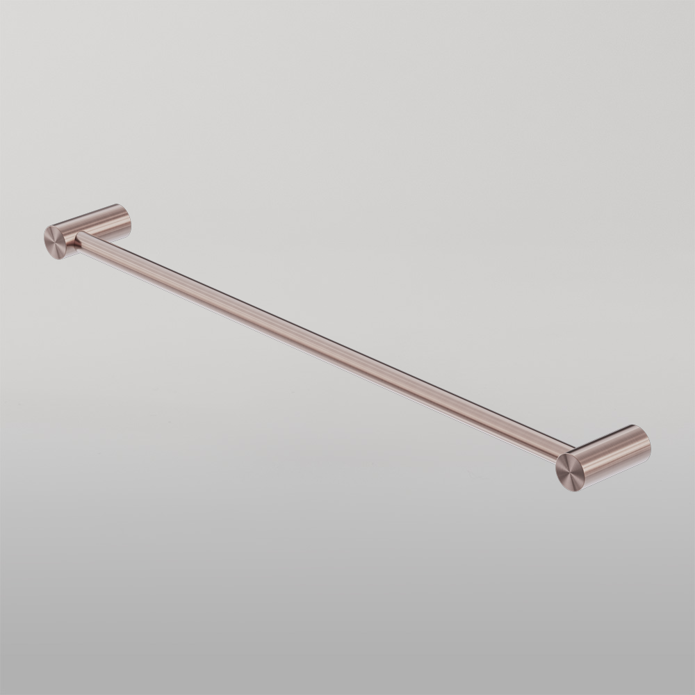 Zen Single Towel Rail 600mm Brushed Bronze