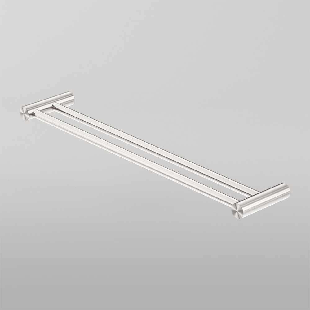 Zen Double Towel Rail 600mm Brushed Nickel