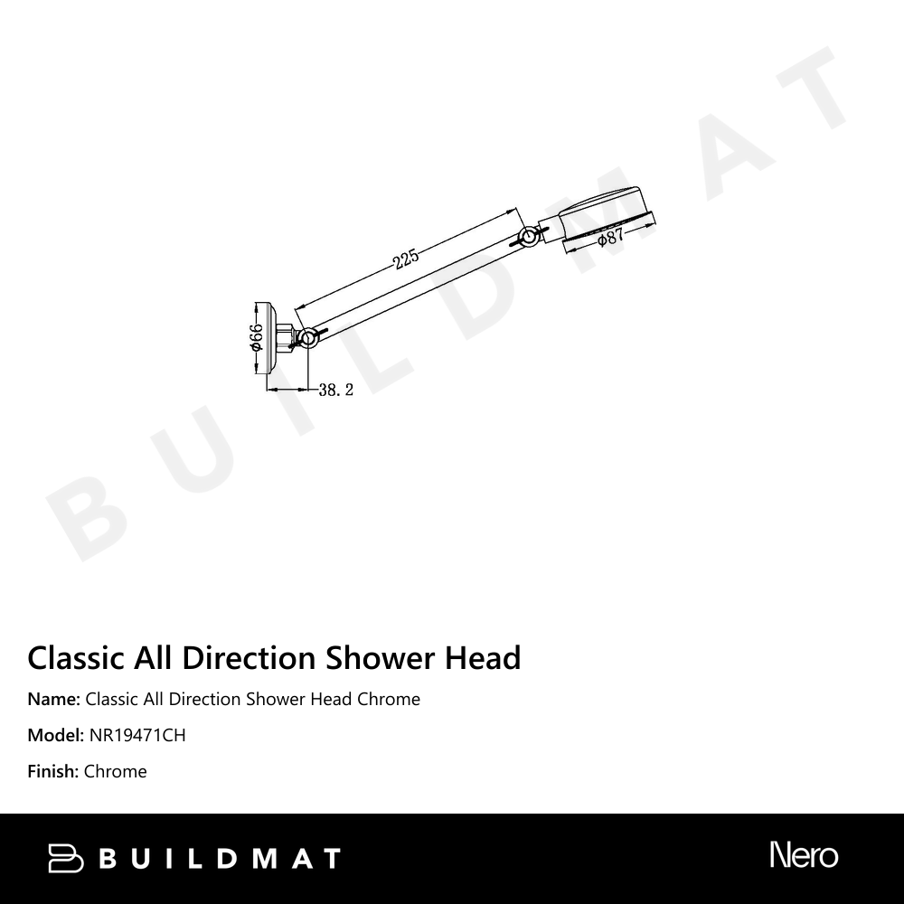 Classic All Direction Shower Head Chrome