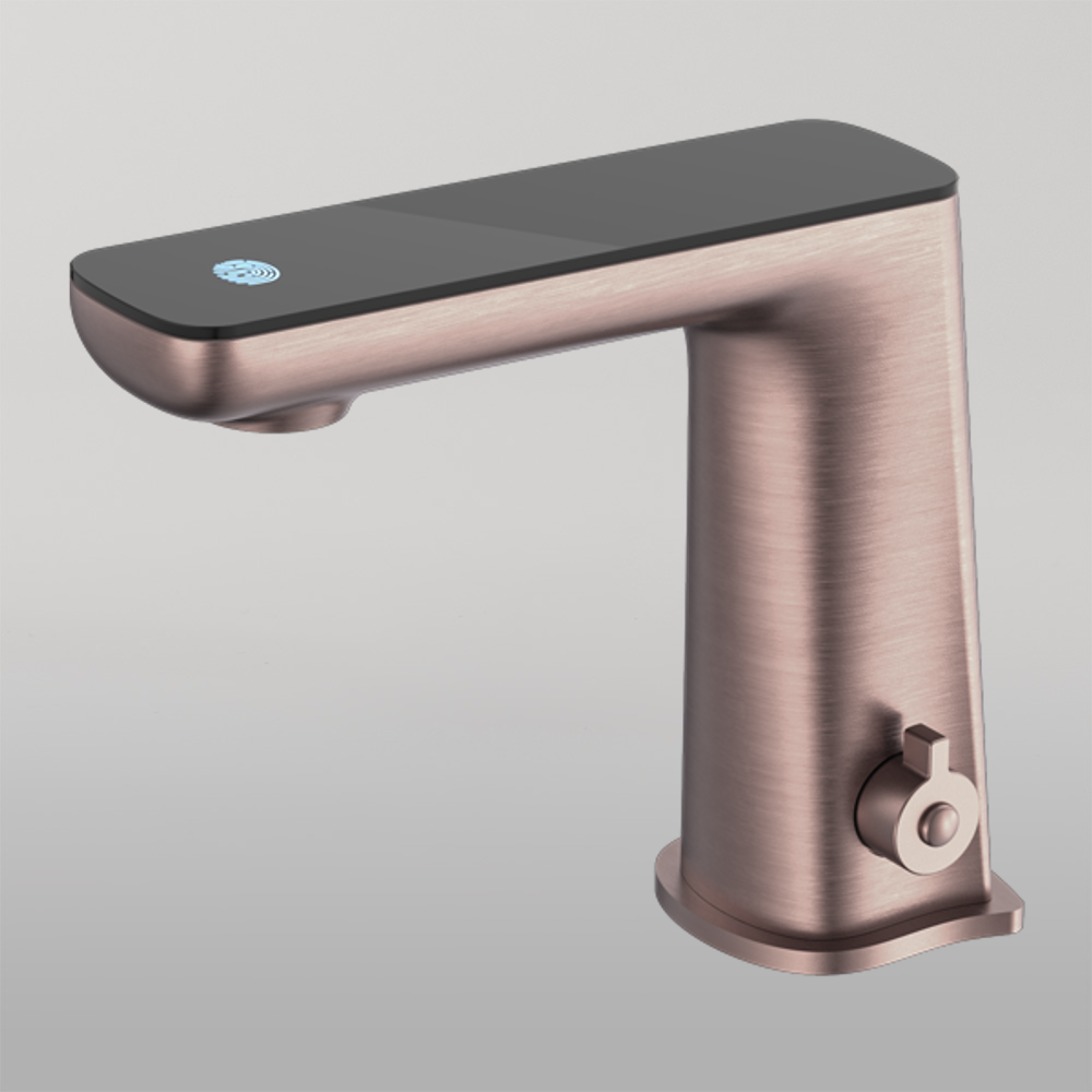 Claudia Sensor Mixer With Black Top Display Brushed Bronze