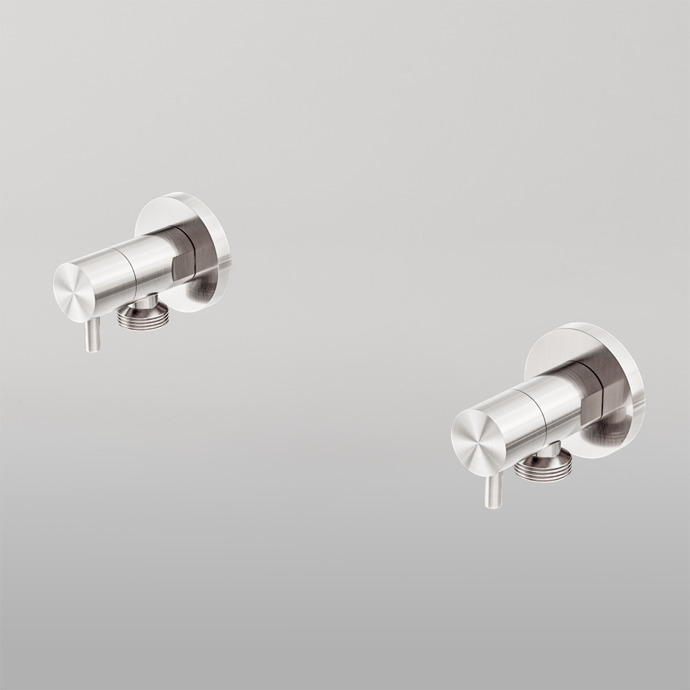 Washing Machine Tap Set Brushed Nickel