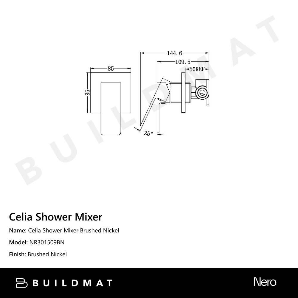 Celia Shower Mixer Brushed Nickel