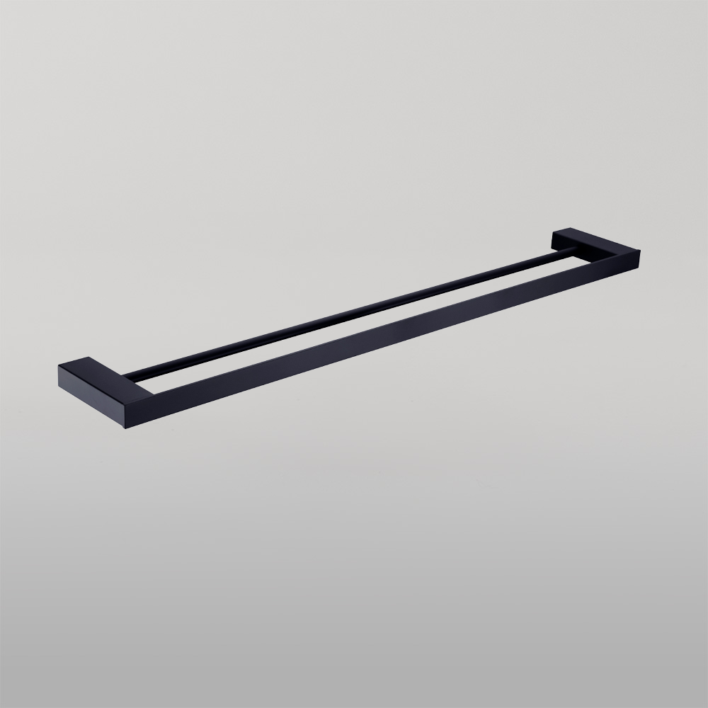 Celia Double Towel Rail 600mm Matte Black