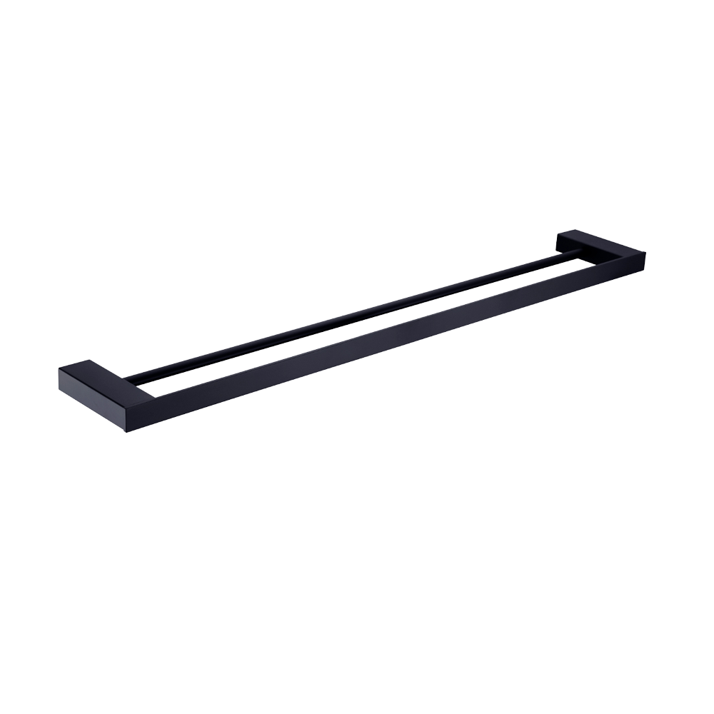 Celia Double Towel Rail 600mm Matte Black