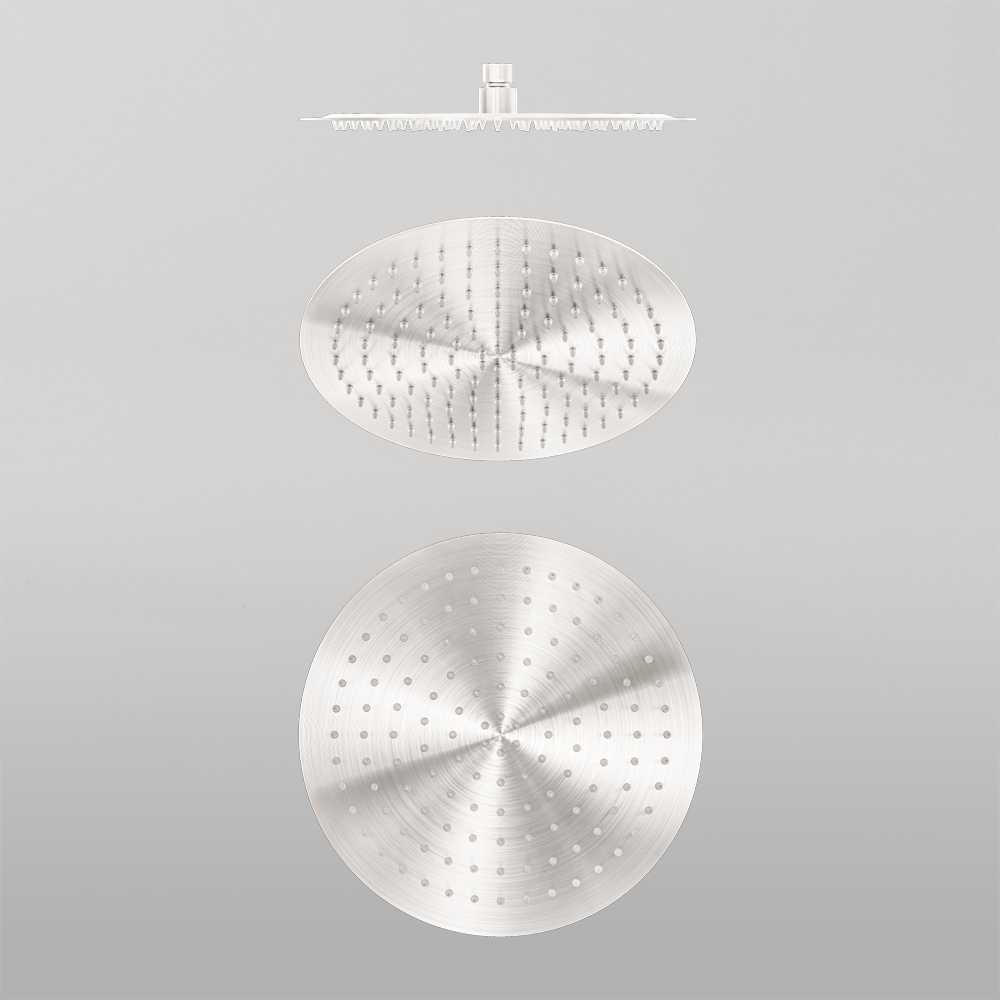 Zen 300mm Round Shower Head Brushed Nickel