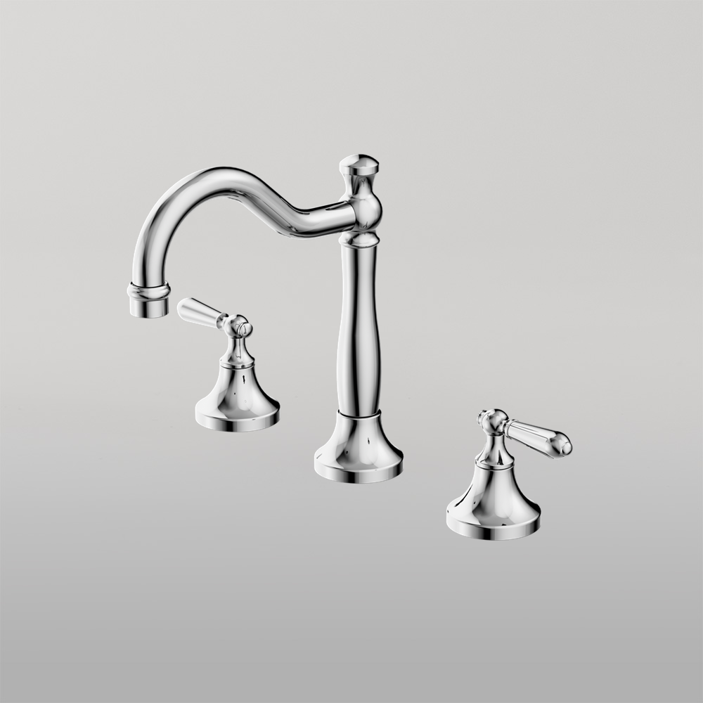 York Basin Set With Metal Lever Chrome