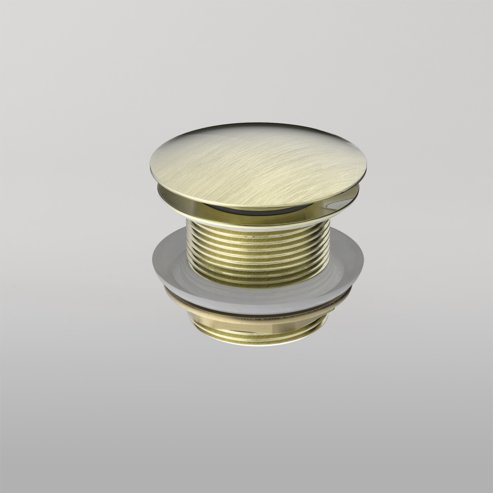 40mm Bath Pop-Up Plug With Removabel Waste No Overflow Aged Brass