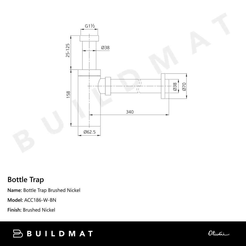 Bottle Trap Brushed Nickel