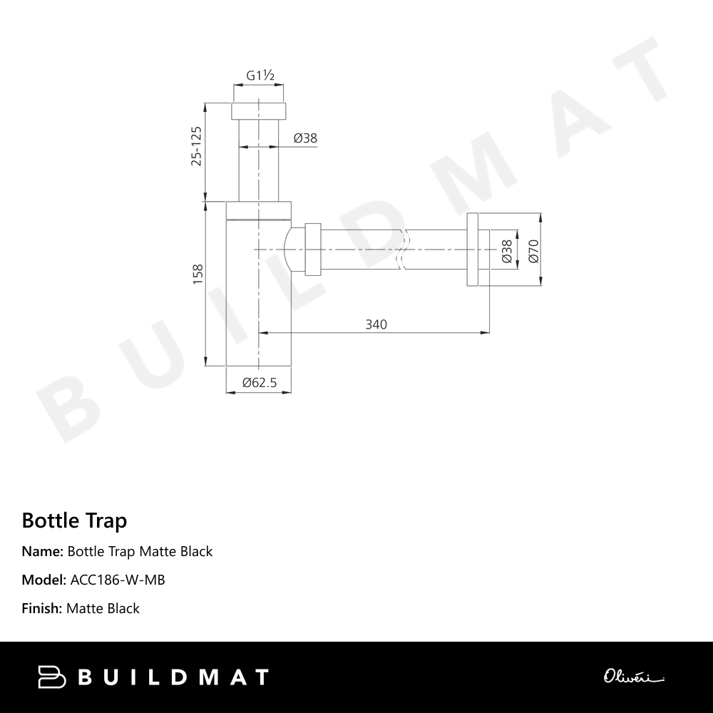 Bottle Trap Matte Black