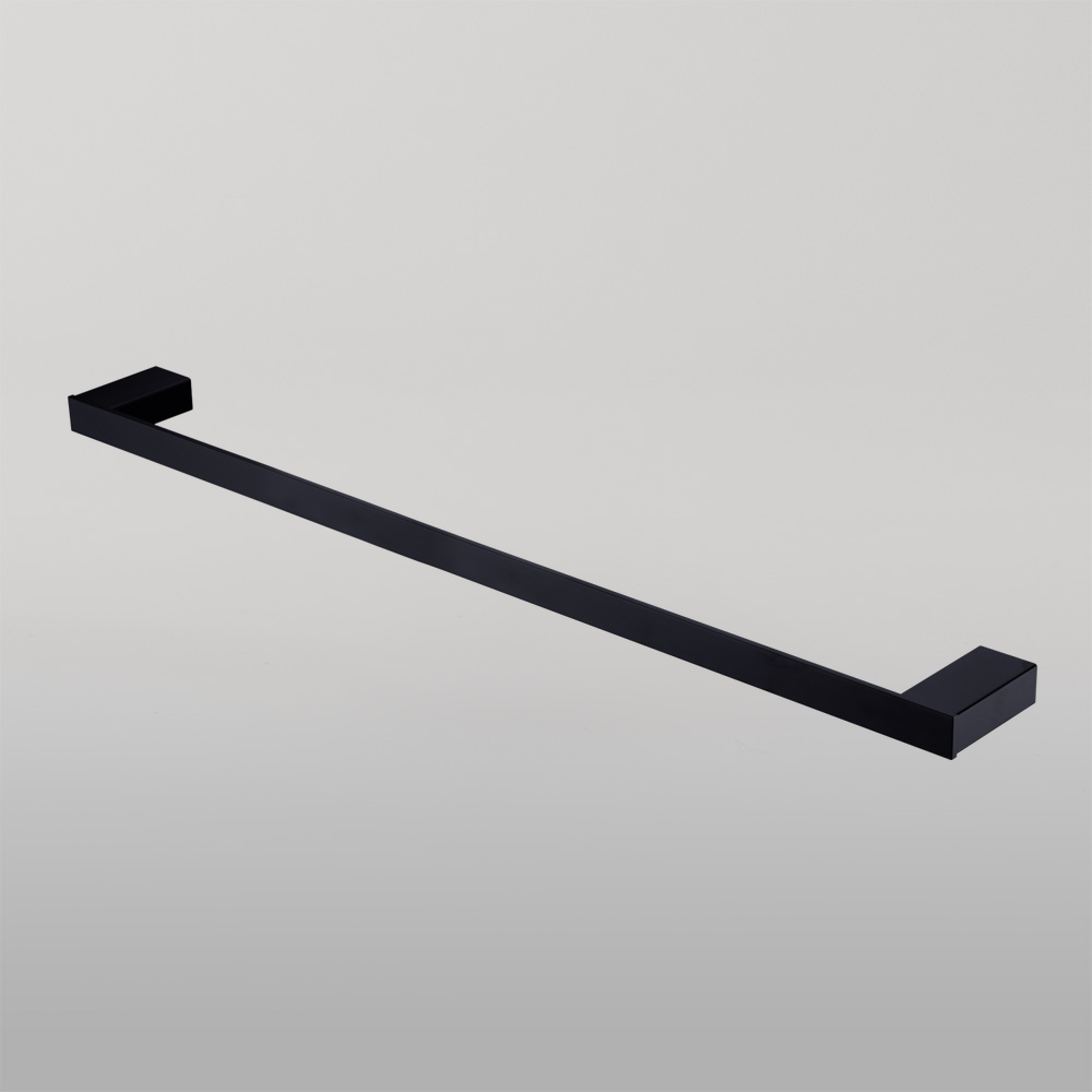 Athens Single Towel Rail 800mm Matte Black